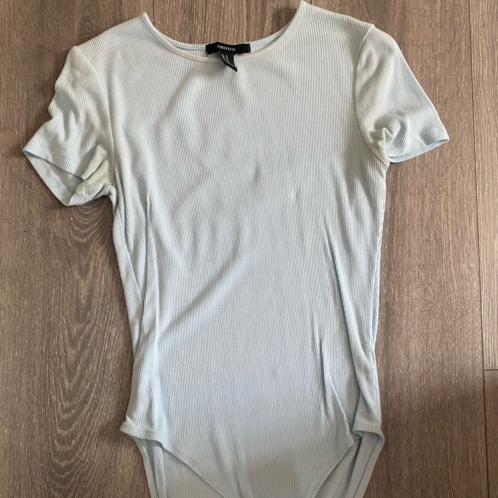 Light blue body suit shirt